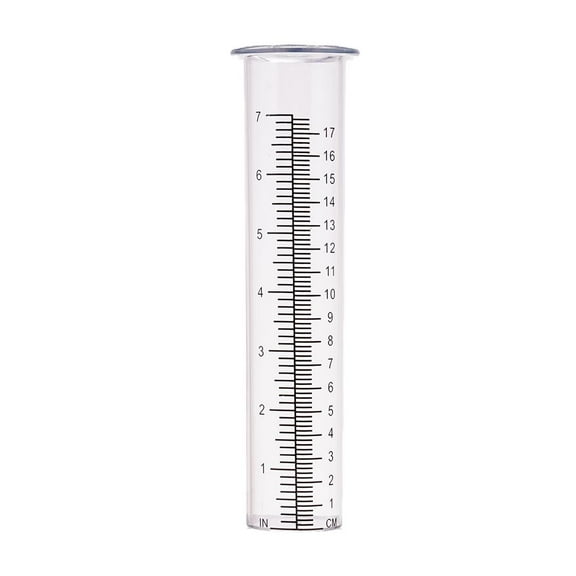 Plastic Rain Gauge Replacement Tube, 8.25 x 2.25 x 1.75 inches Outdoor Clear Rain Gauge, Marked with Two-Scale Design, Easy to Accurately Measure Rainfall, for Garden, Yard, Home