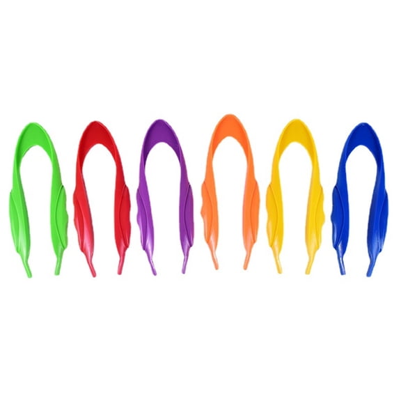 Plastic Rainbow Tweezers for Boys, Large Tweezer Set for Fine Motor Skills Training and Science Experiment Observation, Random Colors, Multicolor