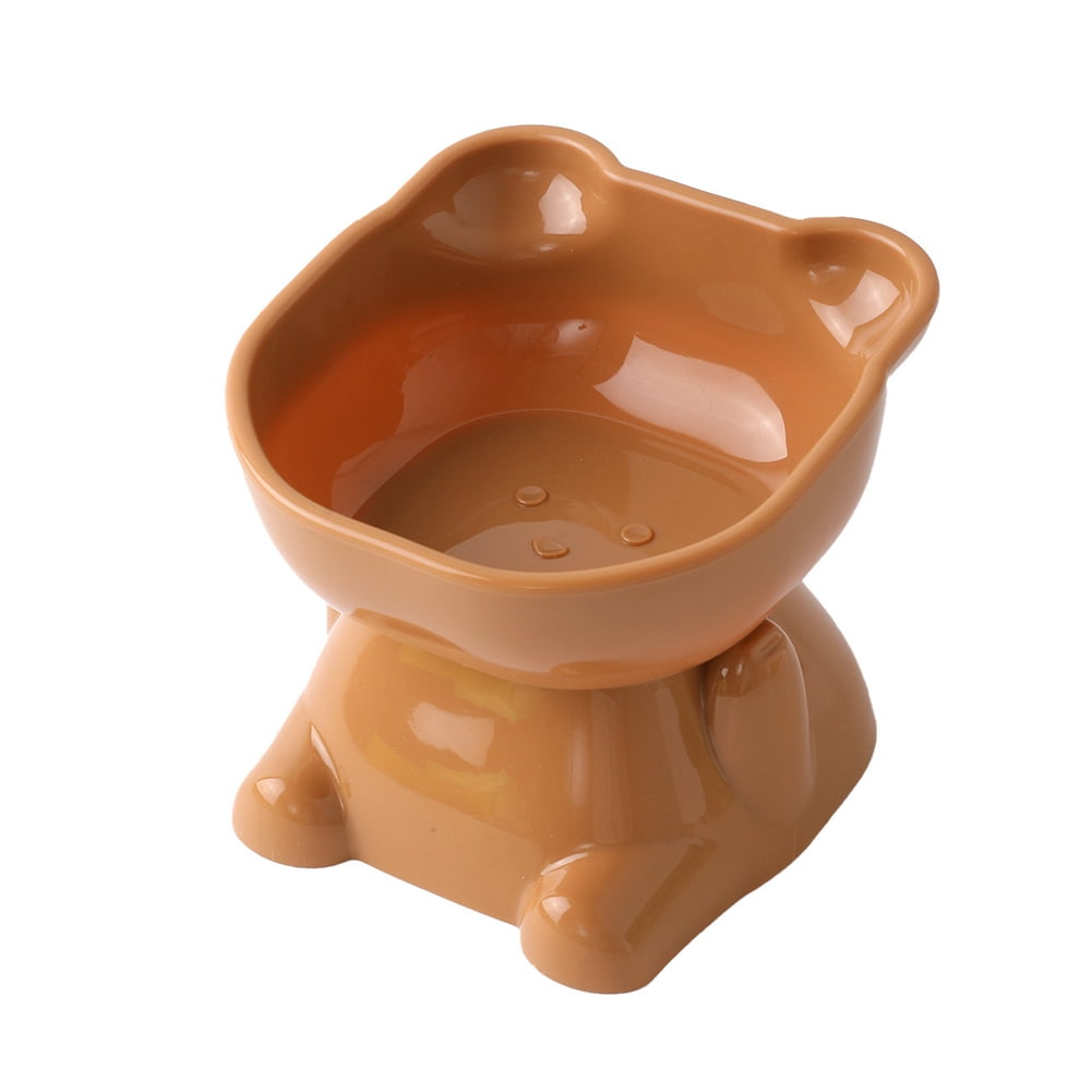 Plastic Raised Cat Bowl Tilted 15 Degrees Elevated Cat Food and Water