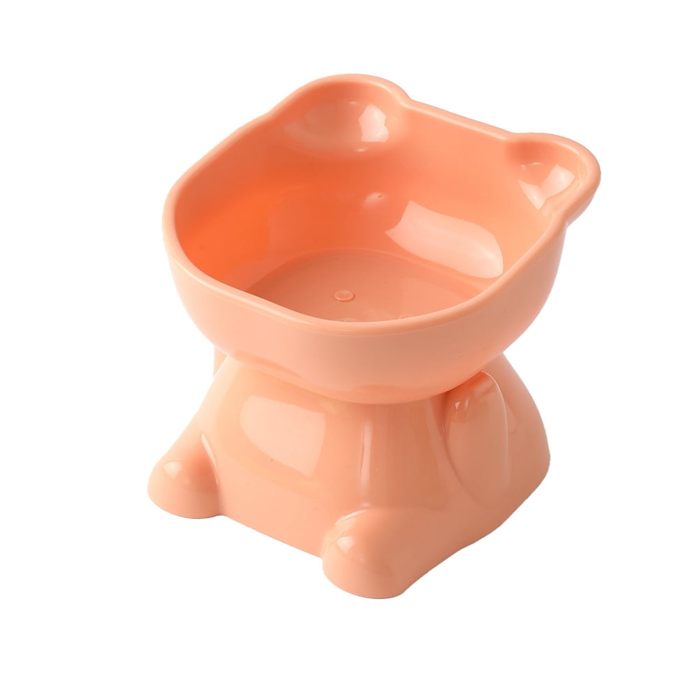 Plastic Raised Cat Bowl Tilted 15 Degrees Elevated Cat Food and Water