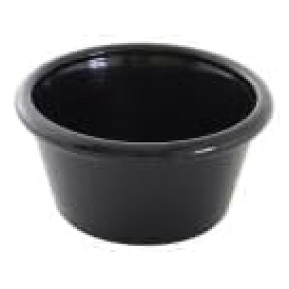 Plastic Ramekins 6 oz Black Dipping Sauce Cups Small Bowls Grade Break Resistant Ideal for Condiments and Portion Control in Kitchens Pack of 12