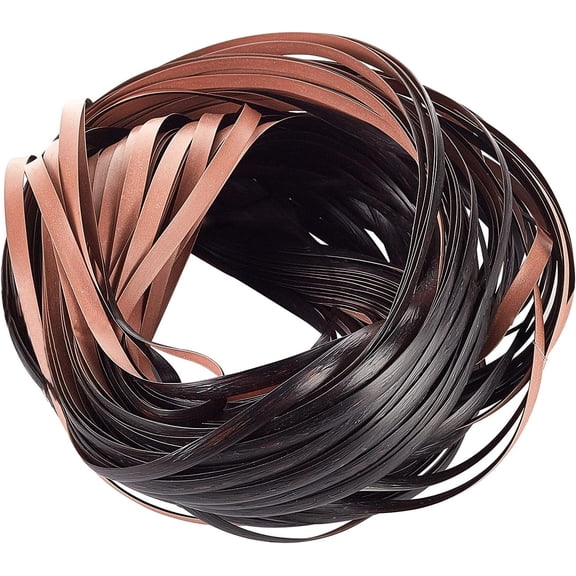 Plastic Rattan 230Ft(70m) Rattan Material Webbing Flat Solid Weaving Material Durable Plastic Wicker for DIY Furniture Knitting Repair Camel