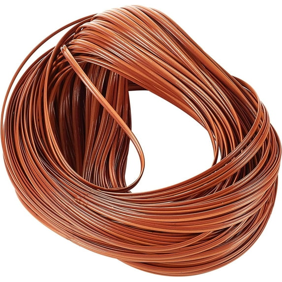 Plastic Rattan Wicker 230Ft(70m) Rattan Material Webbing Flat Solid Weaving Material Durable Plastic Wicker for DIY Furniture Knitting Repair(Sienna) DIY