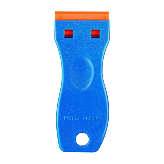 Plastic Razor Blade Scraper - 2PCS Tool with 120 Blades for Sticker, Decal, Adhesive & Paint Removal from Glass, Car & Window - Scratch-Free Cleaning
