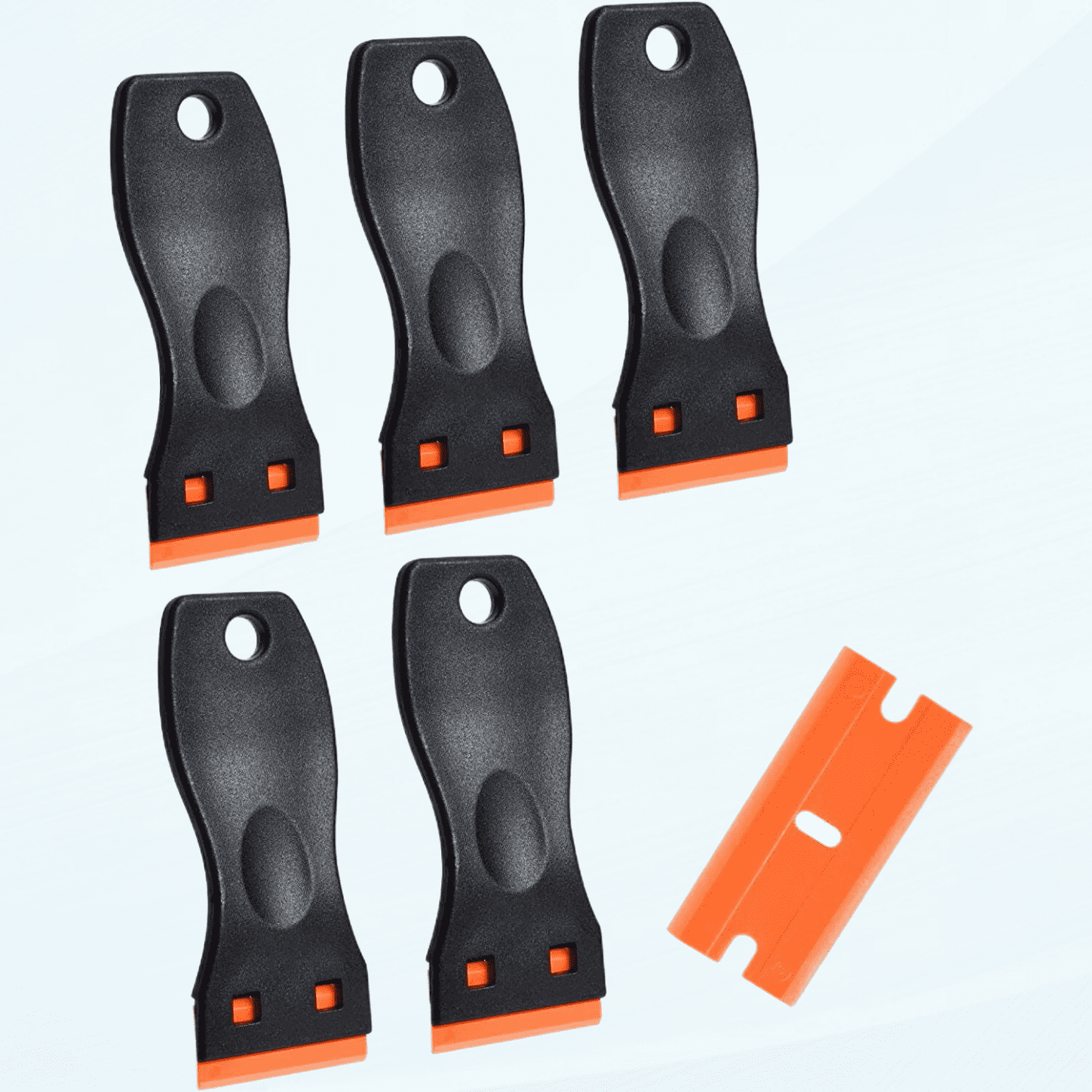 Multi-Purpose Razor Blade Scraper Set - Heavy Duty Long Handle & Mini Scraper For Glue, Decals, Grime