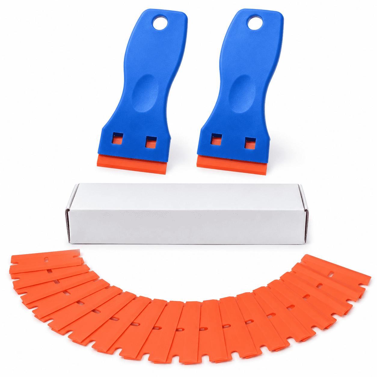 Plastic Razor Blade Scraper Include 2PCS Scraper Tool and 100PCS Blades ...