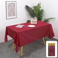 thumbnail image 1 of Plastic Rectangle Tablecloth Large Disposable Heavy Duty Wipe Clean Party Table Cover for Banquets, Birthdays, Outdoor Events, 1 of 7