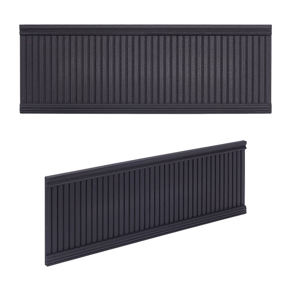 Plastic Rectangle Wall Sticker Model Dollhouse Accessories Black 200x70x4mm