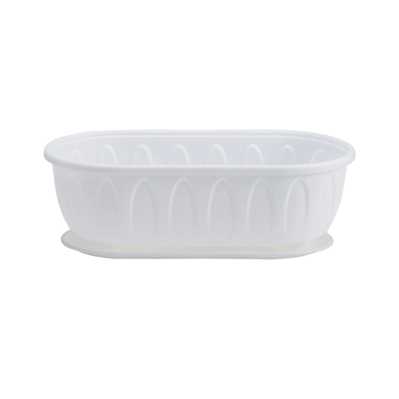 Plastic Rectangular Flower Pot, Window Box Planter with Drainage Tray ...