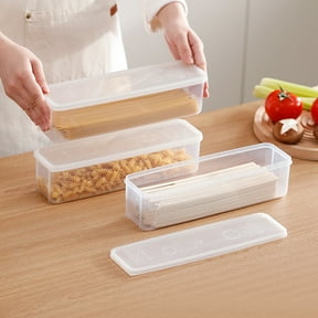 Plastic Rectangular Food Storage Box, Airtight for Noodles Eggs, Refrigerator Safe & Durable, Sealed Preservation & Organized