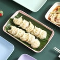 thumbnail image 1 of Plastic Rectangular Serving Plate Tray | Large Capacity Sausage Fruit Snack Plate for Hot Pot Barbecue | Durable Easy Clean Food Platter | 24.5x14.5x2.5cm | 1 Pack, 1 of 8