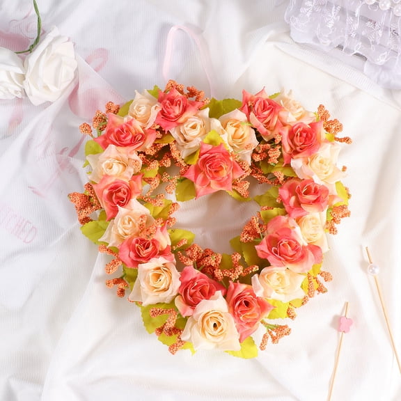 Plastic Red Wedding Fake Garland Heart Shaped for Home Store Decoration