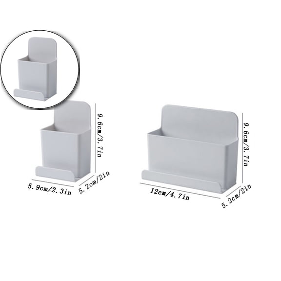 Plastic Remote Control Shelf, Wall Mounted Punch Organizer, Multi-Purpose Bedroom Storage Box for Living Room Use