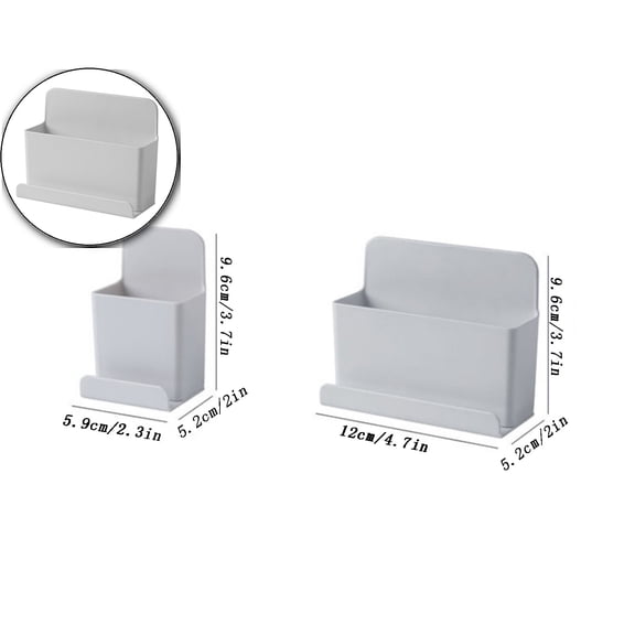 Plastic Remote Control Shelf, Wall Mounted Punch Organizer, Multi-Purpose Bedroom Storage Box for Living Room Use