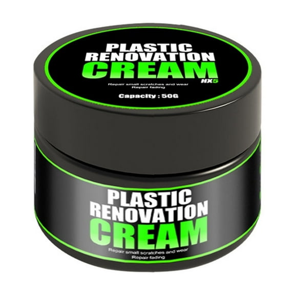 Plastic Renovation Cream for Restoring Faded Surfaces Automotive Interior and Exterior Trim Cleaner and Conditioner 100g Jar Applicator Included