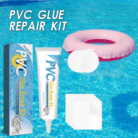 Plastic Repair Kit,Glue Tape,Waterproof Patch, 30 Pieces 2.4 Inches Clear TPU Pool Patch Repair Kit, Vinyl Patches Seal DIY Fix Holes for Swimming Ring, Pool Floats, Inflatable Toys(1kit)