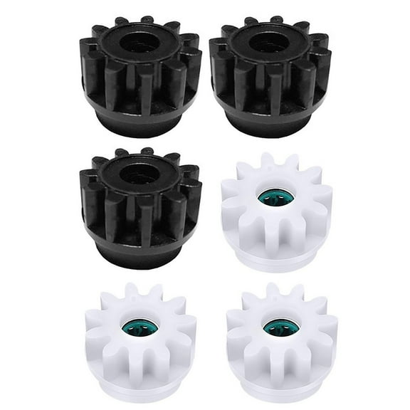 Plastic Replacement Mop Bucket Bearing Gear White/black Rotary Mop Replacement Gear For 90% Rotary Mops Home Appliance Parts 3 black + 3 white