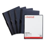 Plastic 30-Page Capacity Letter Size Report Cover with Clip - Clear/Black (5/Pack)