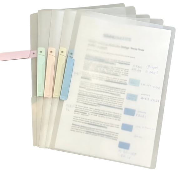 Plastic Report Covers, 5 PCS File Folders Letter A4 Sheet Size, Clear Front Report Covers for Documents, Presentation, Resume, Office, Study and Home Organizer BinderBlue
