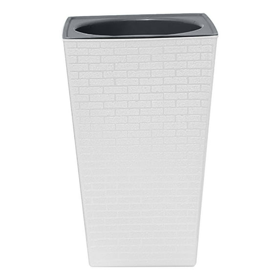 Plastic Resin Tall Tapered Planter Pots Large Planter Flower Pot with Drainage Holes for Indoor Outdoor Deck Porch Yard Office Garden Home Patio Front Door