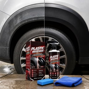 Plastic Restoration, Auto Trim Restorer Spray Kit, 16.9 fl oz High Gloss Coating, Waterproof Oxidation Guard, for Car Exterior and Interior