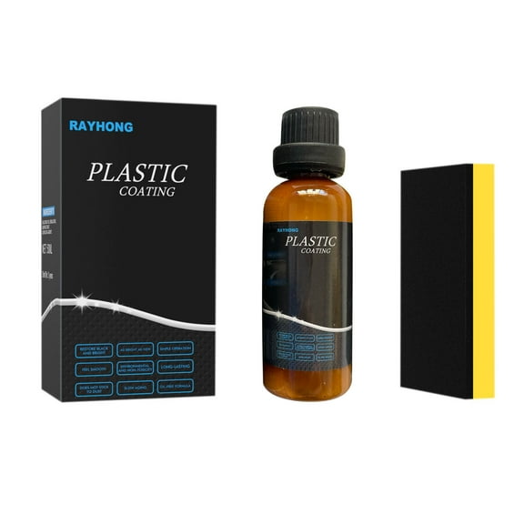 Plastic Restorer, Bring Plastic, Rubber, and Vinyl Back to Life! User Friendly Trim Restorer, Safe Protects and Restores Faded or Damaged Black Plastic Trim on Cars, Trucks, SXS 50ml