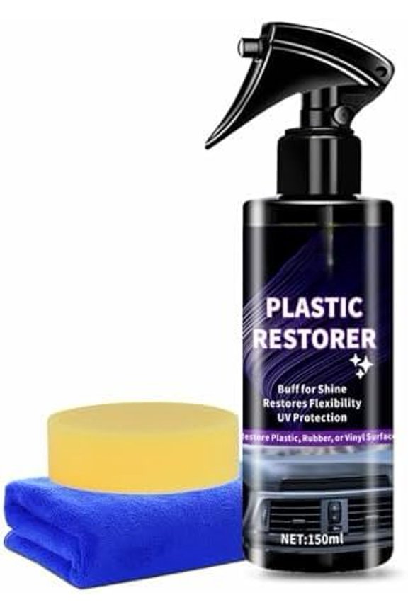 Plastic Restorer for  Ceramic Plastic Coating Black Trim Quick Restoration Bring Faded Rubber and Vinyl  to Life, Buff for Shine, Restore Flexibility, UV Protection - 5oz/150ml