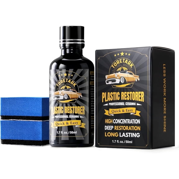 Plastic Restorer for , Not a Dressing, Black Trim Restorer, Ceramic Coating Highly Concentrated, Lasting Up to 6 Months+ with UV Protection, Restore Automotive Exterior Protectant