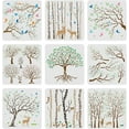 thumbnail image 1 of Plastic Reusable Drawing Painting Stencils Templates Sets for Painting on Fabric Canvas Tiles Floor Furniture Wood Tree Pattern 20x20cm 9sheet/set, 1 of 9