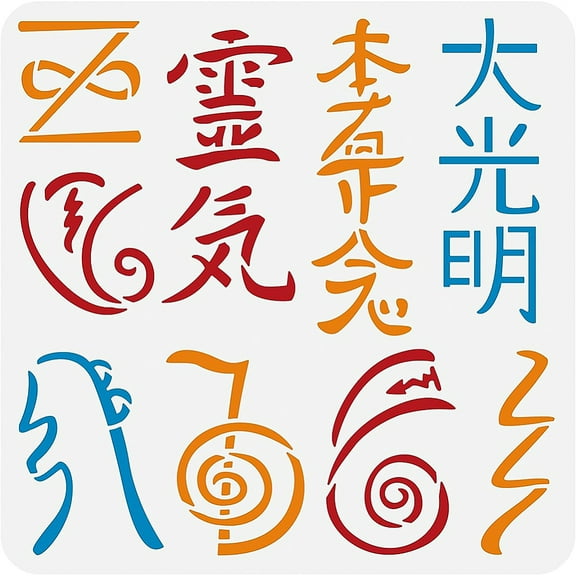 Plastic Reusable Drawing Painting Stencils Templates for Painting on Scrapbook Fabric Tiles Floor Furniture Wood Square Sign Pattern