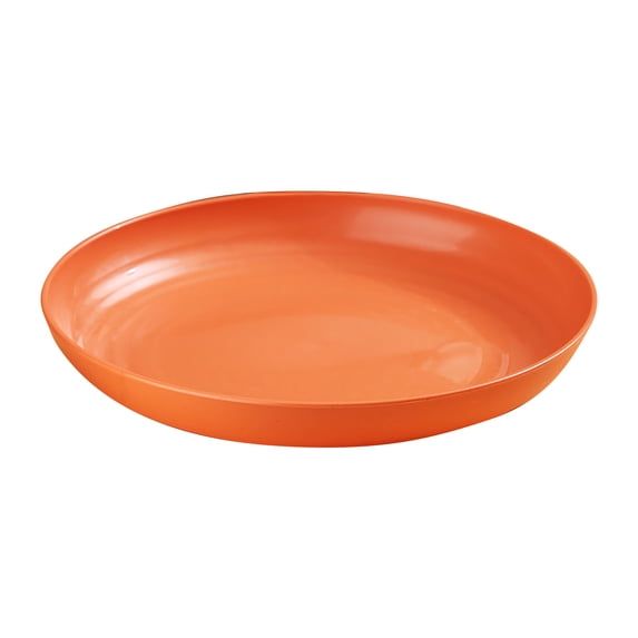 Plastic Reusable Plates,Unbreakable Plastic Lightweight Dinner Plates for Kitchen & Outdoor Non-Toxin Dishwasher Orange