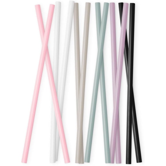 Plastic Reusable s | BPA Free and Waste Reducing Plastic for Tumblers and Travel Mugs | Trek Collection | 12 Pack | Assortment 1