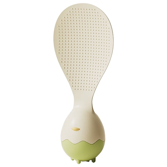 Plastic Rice Spoon,Non Stick Round Standing Rice Spoon Scooper Spatula,Heat Resistant Rice Cooker Spoon,Rice Cooker Practical Spoons,2.66x6.57 inch Kitchen Utensils for Salads Mashed Potato (Green)