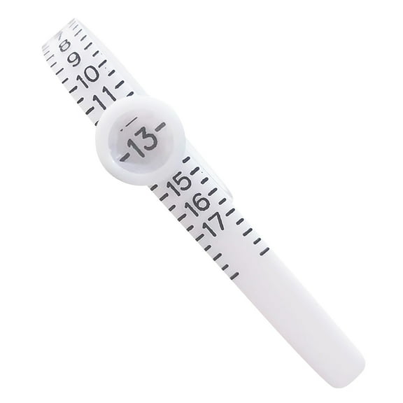 Plastic Ring Sizer Measuring Tool Adjustable with Clear Number Markings for Finger Size Jewelry Making