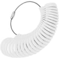 thumbnail image 1 of Plastic Ring Sizer Ring Size Gauge Measuring Tool 0-13 27 Pieces White, 1 of 5