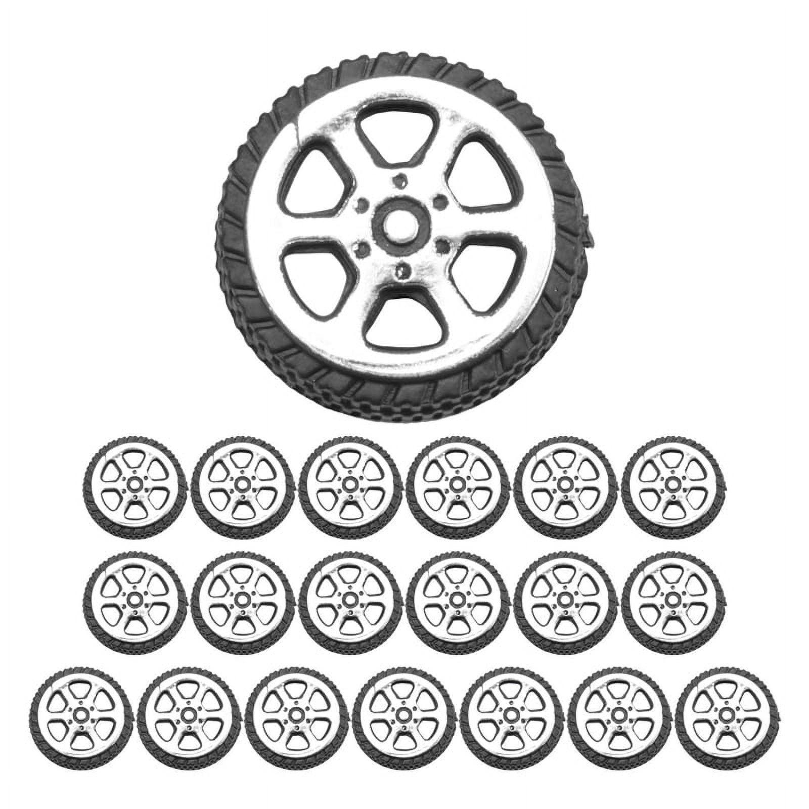 60 Pcs Plastic Toy Wheels & 30 Pcs 2mm Axles - DIY Model Car Parts, 37mm Diameter, For RC Car & Truck Projects - View #11