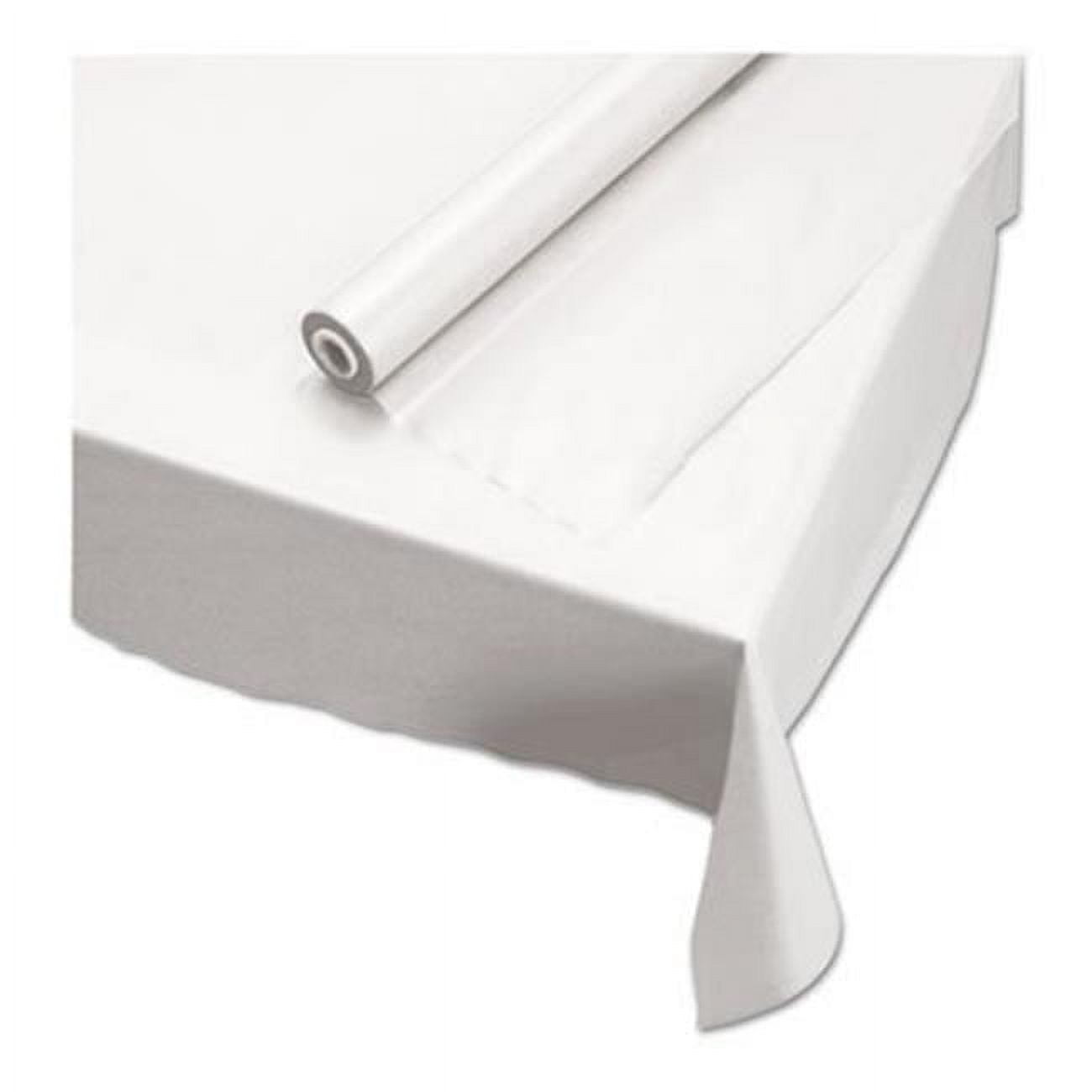 Table Cover,Plastic,40in.x300ft,White Hoffmaster 114000