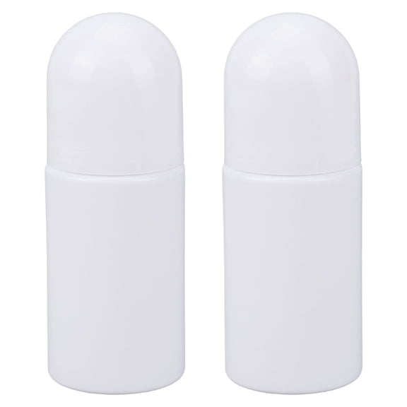 Plastic Roller Ball Bottles Refillable Bottle with Cap White 3.7x9.9cm Capacity: 50ml(1.69fl. oz) DIY