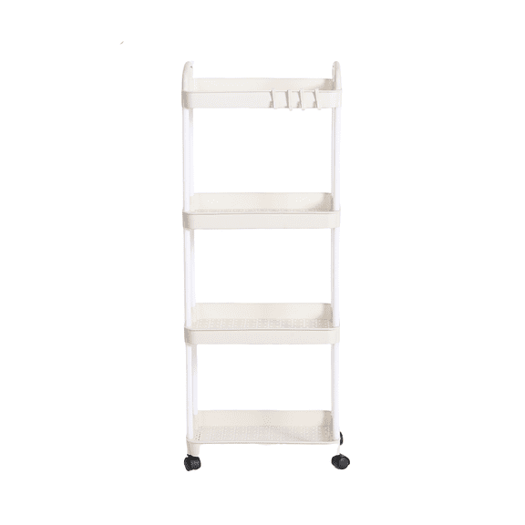 Rolling Utility Cart Plastic Storage Organizer with Handle
