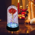 thumbnail image 1 of Plastic Rose Flower Christmas Decorations Gifts for Women, Forever Eternal Crystal Light Up Roses in Glass Dome for Mom Grandma,Sister,Her,Wife,Valentines Day, 1 of 6