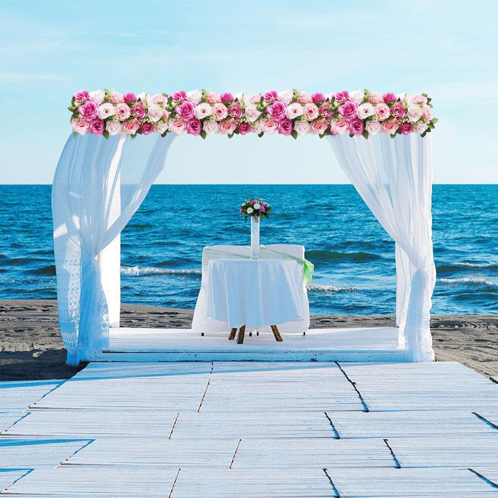 Plastic Roses, Outdoor Uv Artificial Flowers, Outdoor Plants For Patio ...