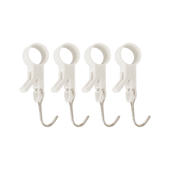 Plastic Rotating Clamp Hooks Easy Installation Adjustable Position Home Organization Tool for Multiple Room Uses