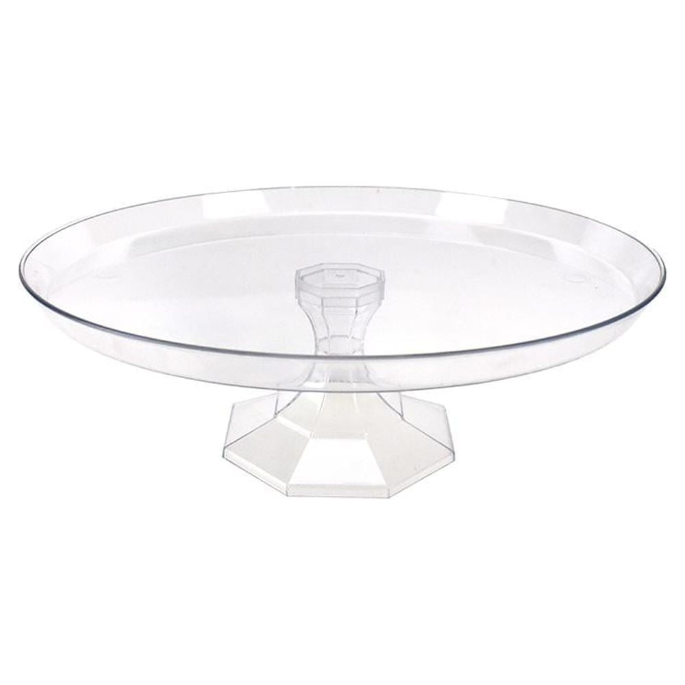 Plastic Round Cake Stand, Clear, 101/4Inch