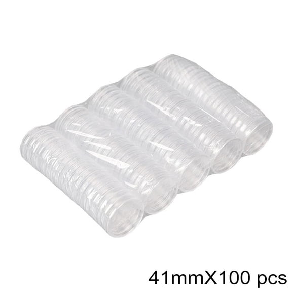 Plastic Round Coin Boxes Capsules Cases 41mm*100 Capsules 1oz Box