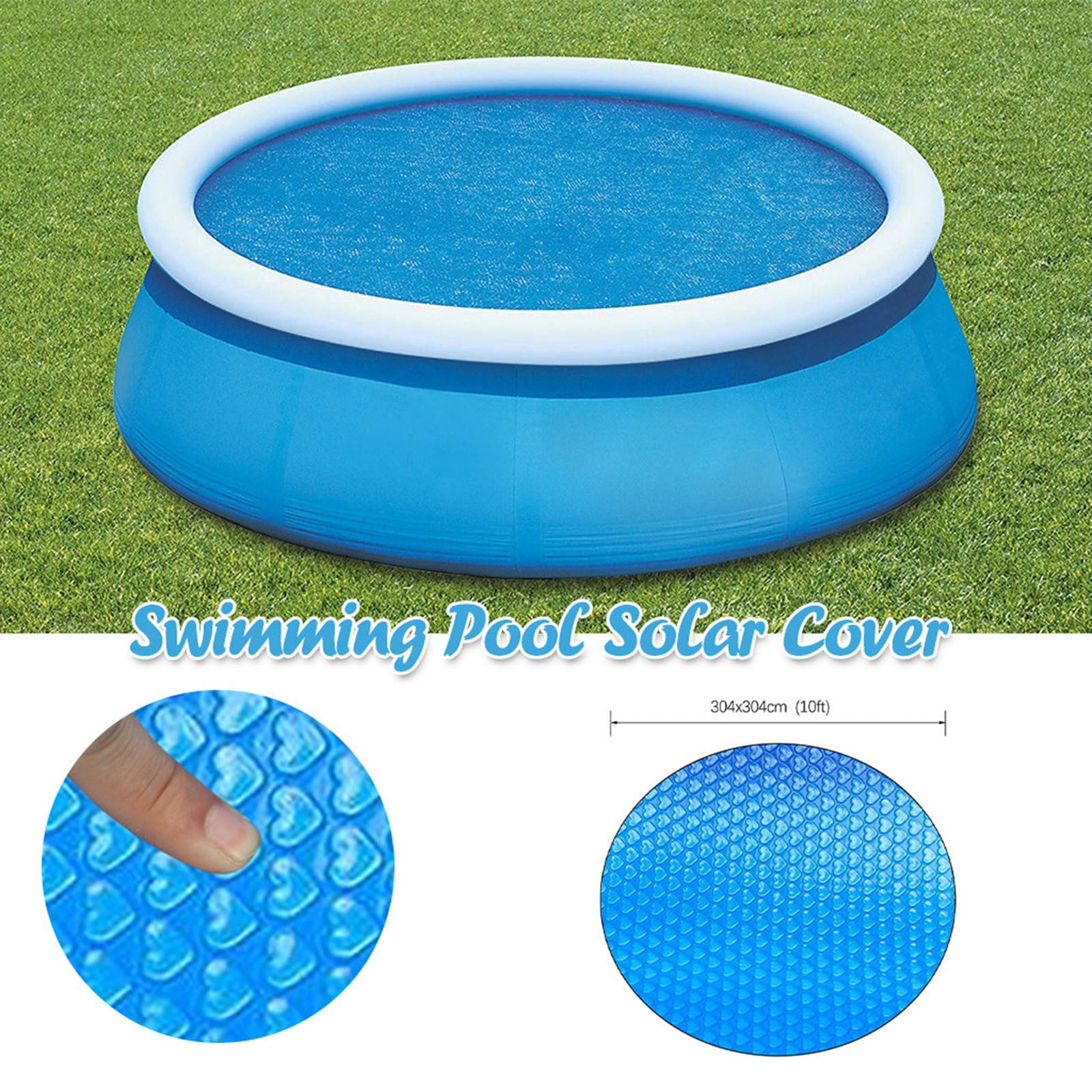 Plastic Round Pool Cover Protector 8Ft Above Ground Swimming Pool Blue ...