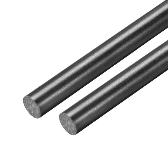 Uxcell Plastic Round Rod5/8" Dia 20" LengthBlack FRP Fiberglass Round Rod Engineering Plastic Bar 2Pcs