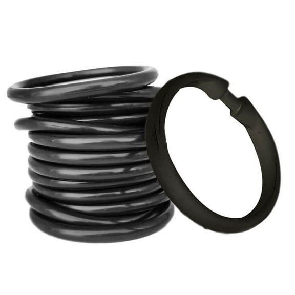 Plastic Round Shower Curtain Hooks, Sturdy and Easy Installation with Anti-Slip Design - 12 Pieces