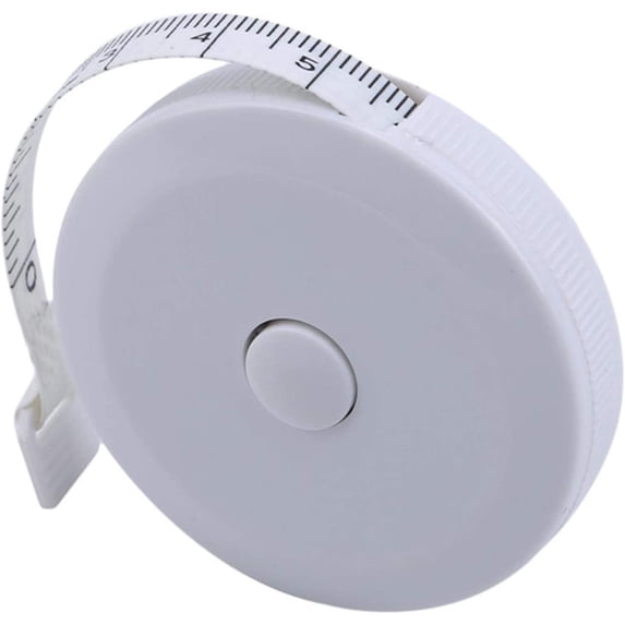 Plastic Round Tape Measure Retractable Measuring Tape for Sewing Craft,White black