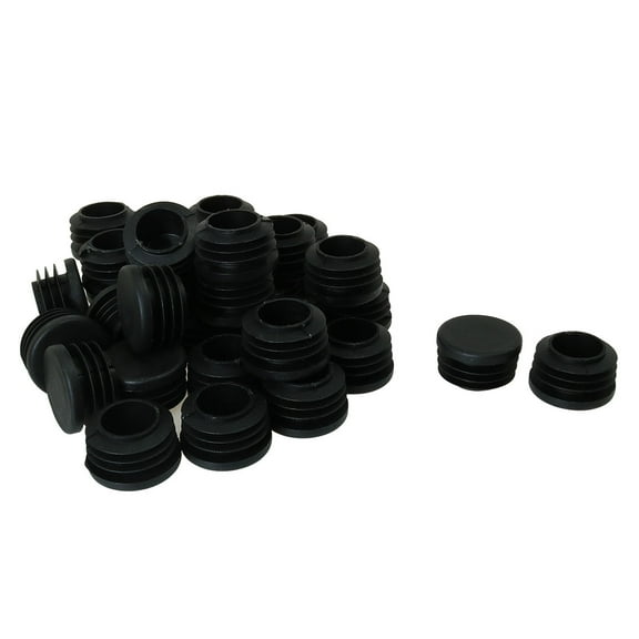 Plastic Round Tube Insert Glide End Cap 30mm 1.18" OD 35pcs Garden Fencing Cover