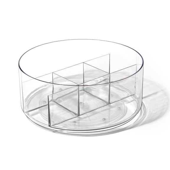 Plastic Round Turntable Organizer with 5 Compartments